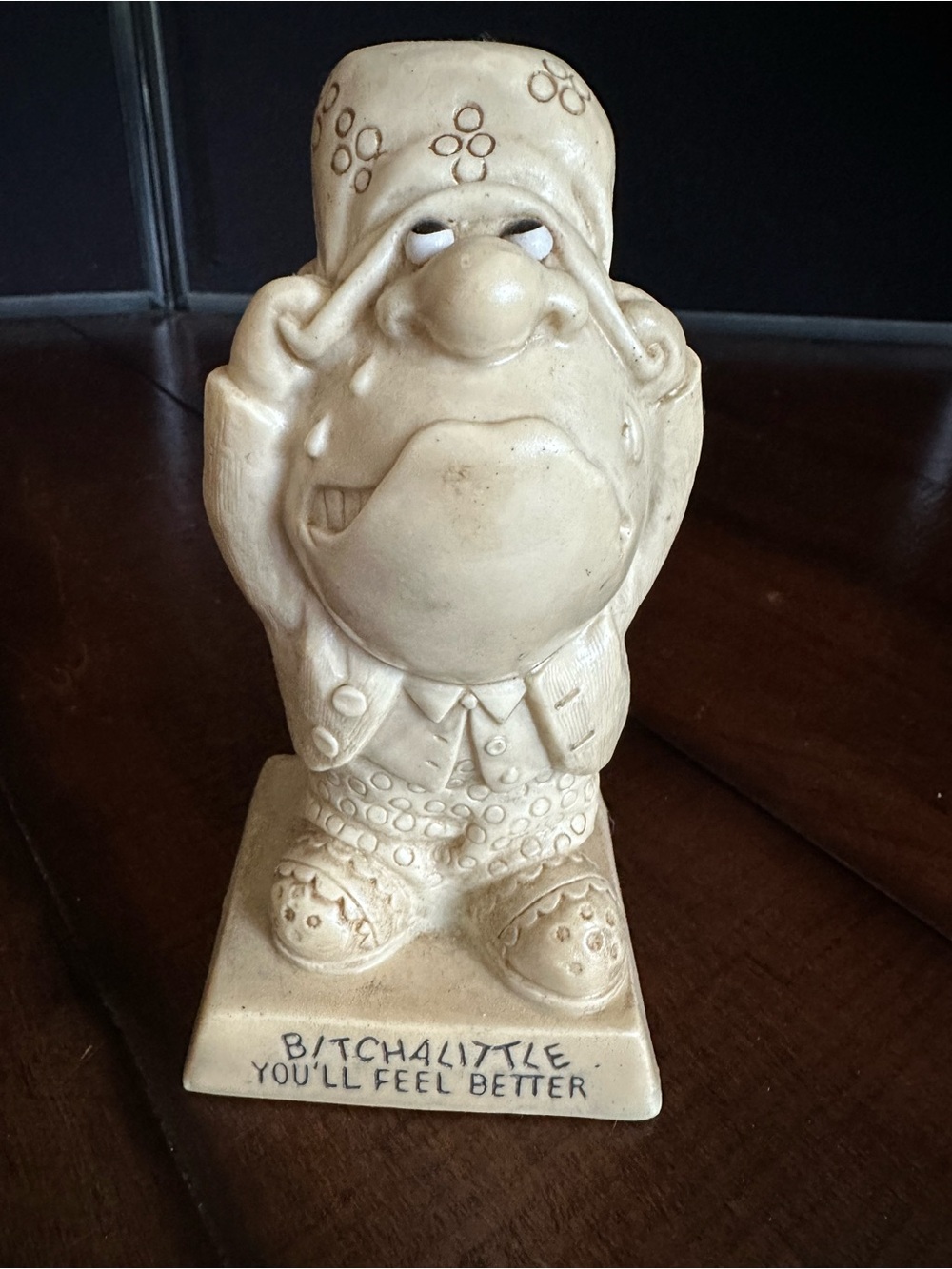 Vintage 1970 R & W Berries Co Figurine "Bitchalittle You'll Feel Better"